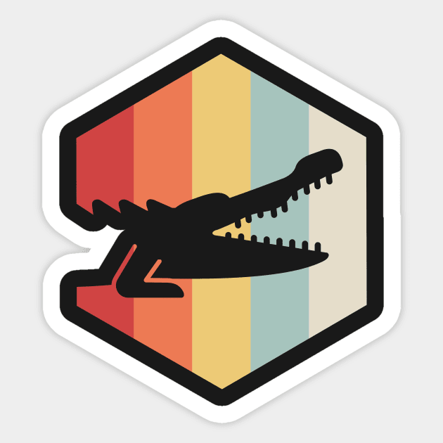 Retro 70s Alligator Sticker by MeatMan